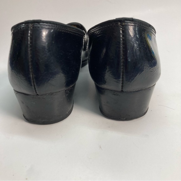 Vintage Linda’s Two Buckle Black Shoes SZ 7.5 with 1 inch Heel - Picture 11 of 16